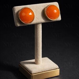 Bold Orange Stud Earrings